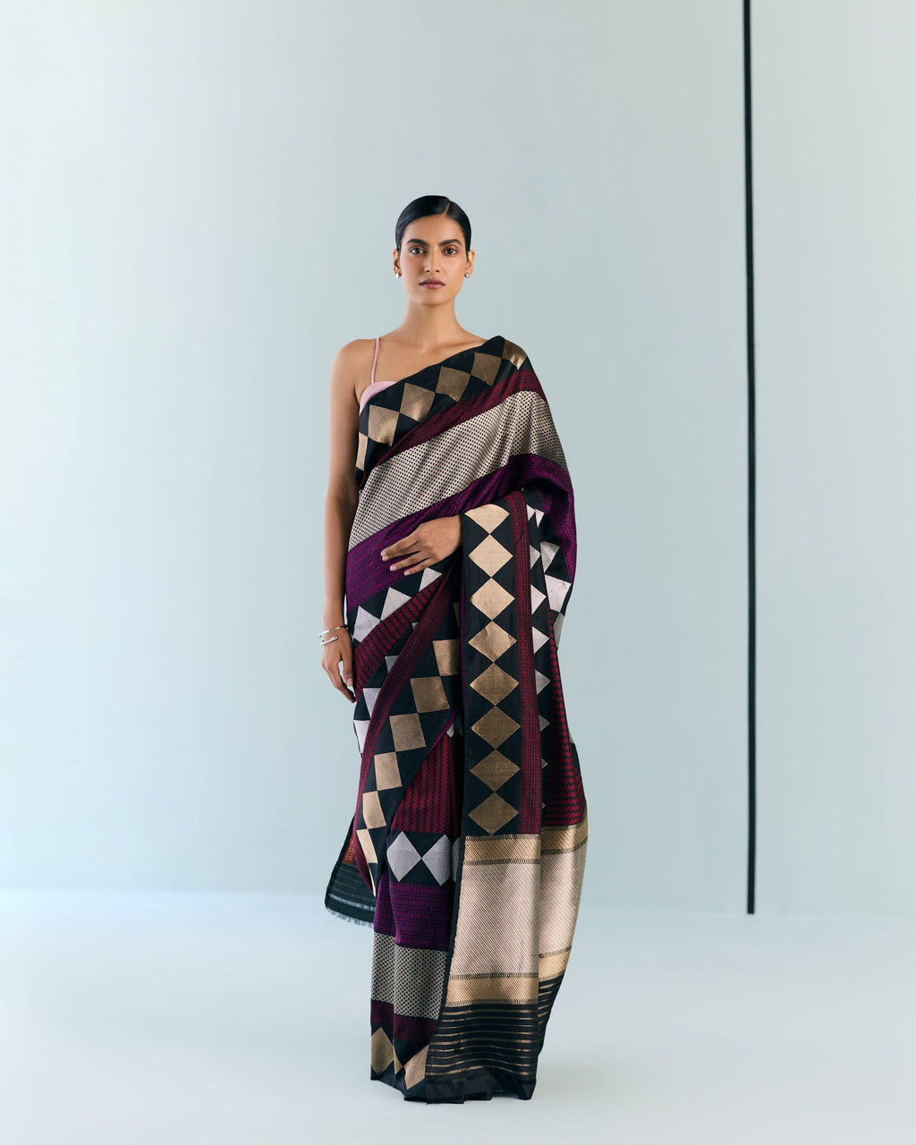 Woven Geometrical Saree 'The Line'