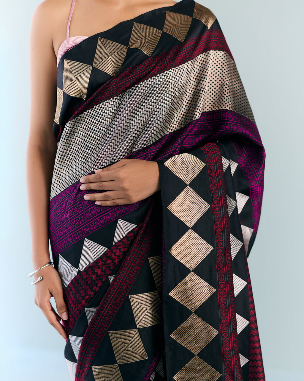 Woven Geometrical Saree 'The Line'
