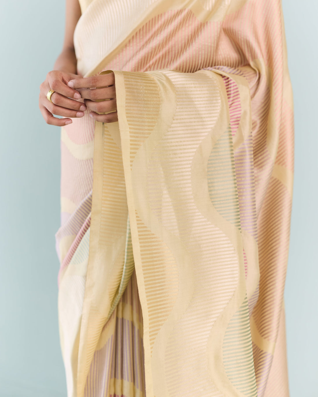 Woven Geometrical Saree 'The Line'