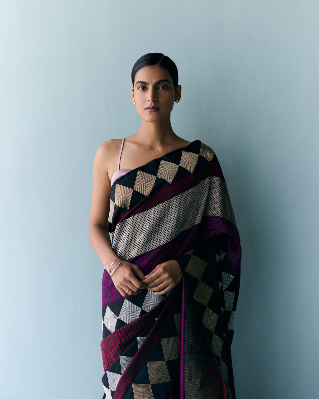 Woven Geometrical Saree 'The Line'