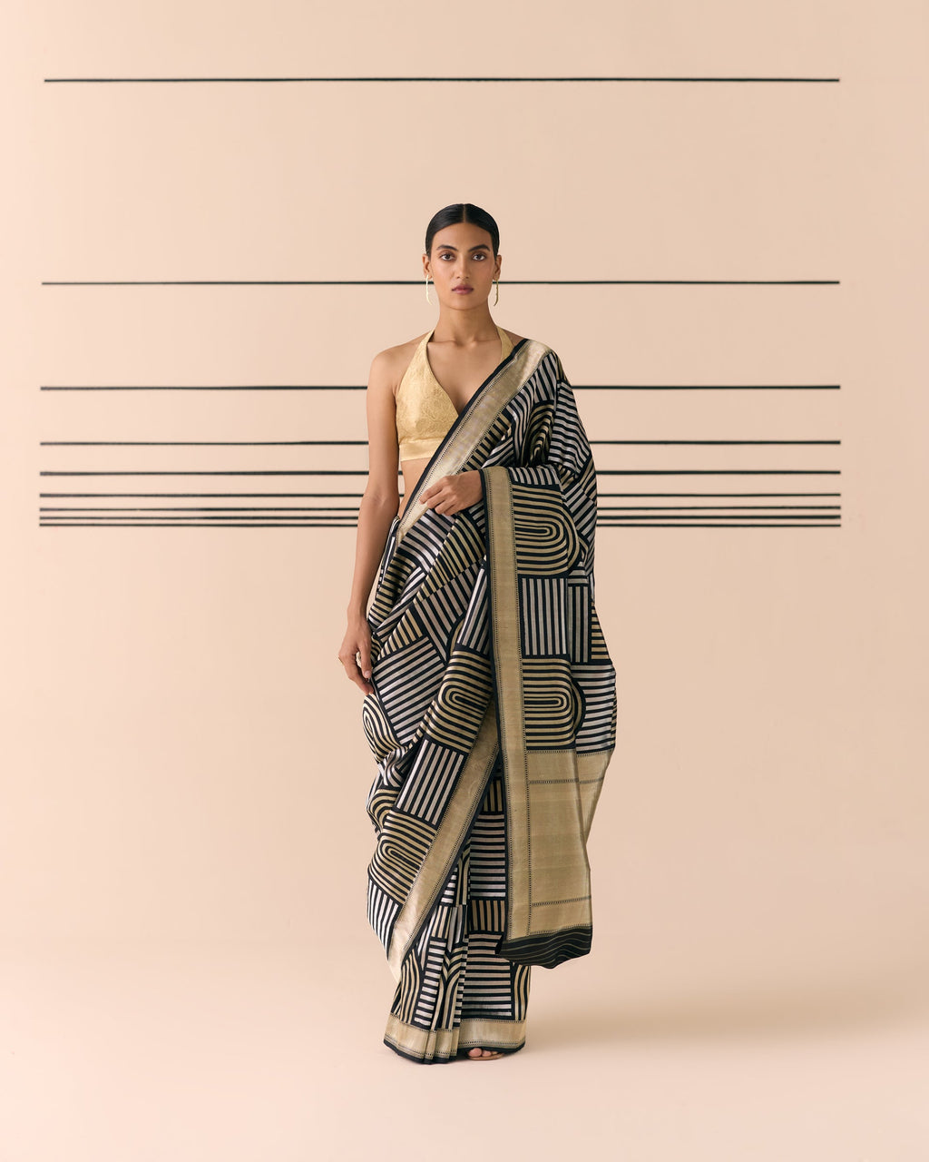 Woven Geometrical Saree 'The Line'