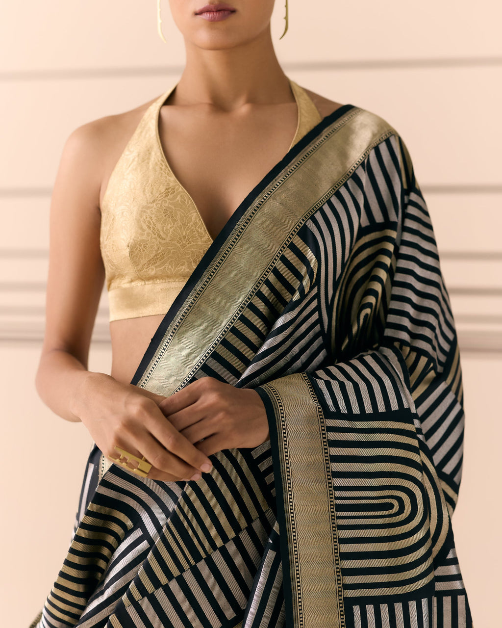 Woven Geometrical Saree 'The Line'