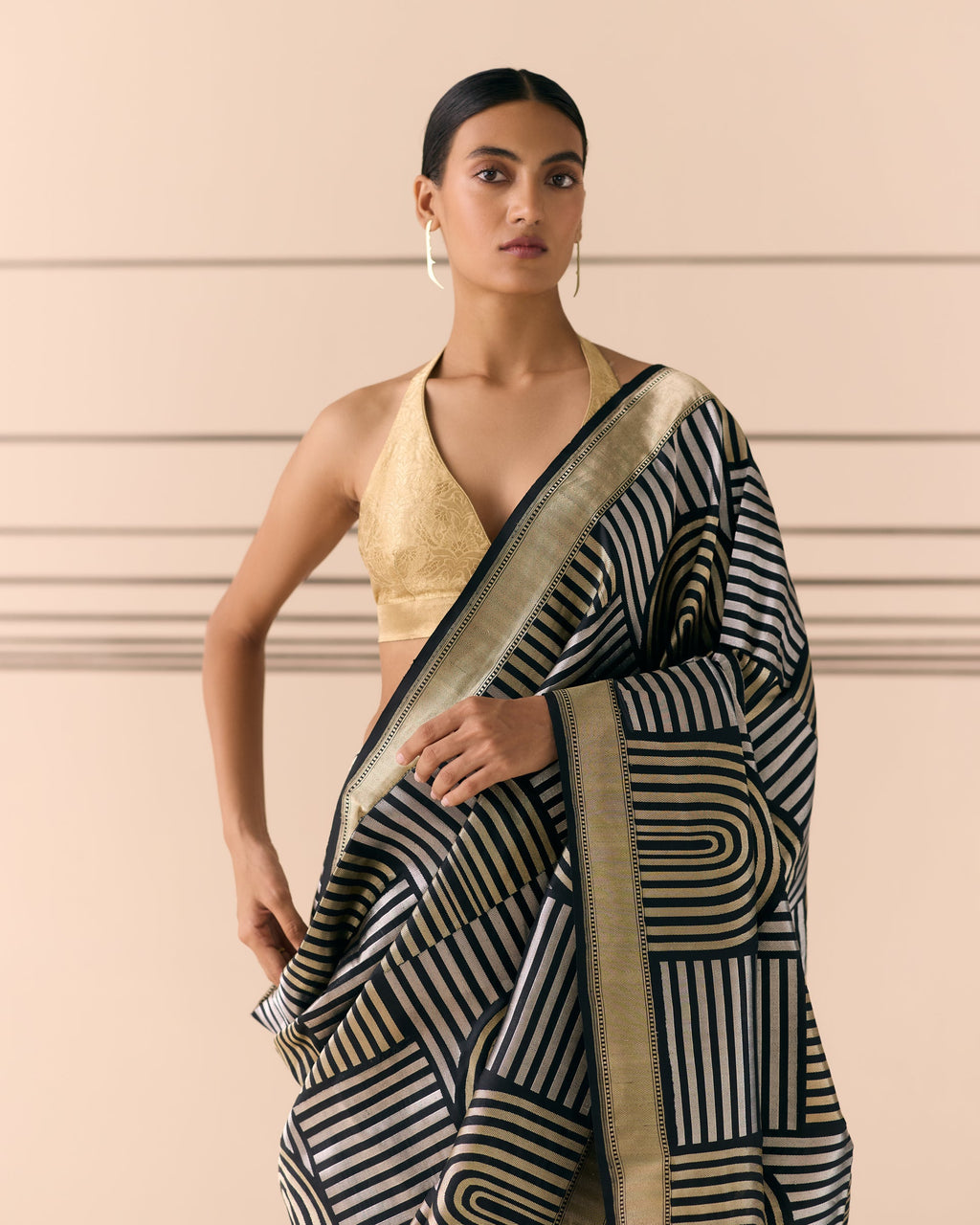 Woven Geometrical Saree 'The Line'