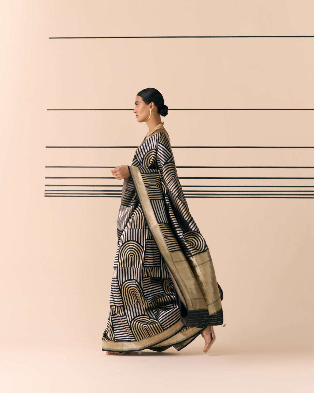 Woven Geometrical Saree 'The Line'