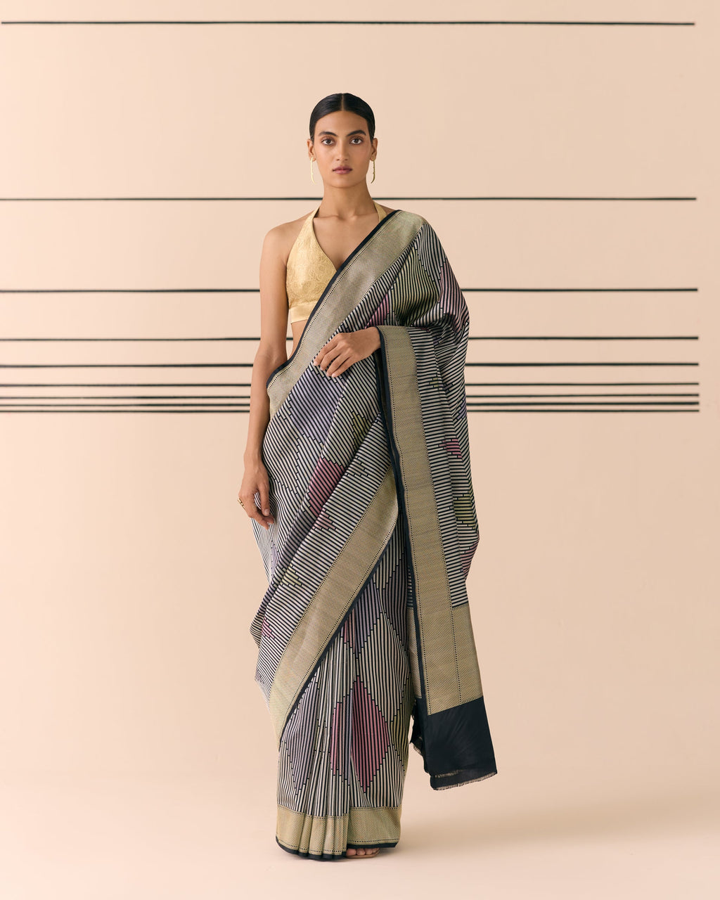 Woven Geometrical Saree 'The Line'