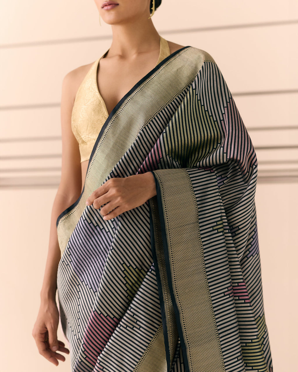 Woven Geometrical Saree 'The Line'