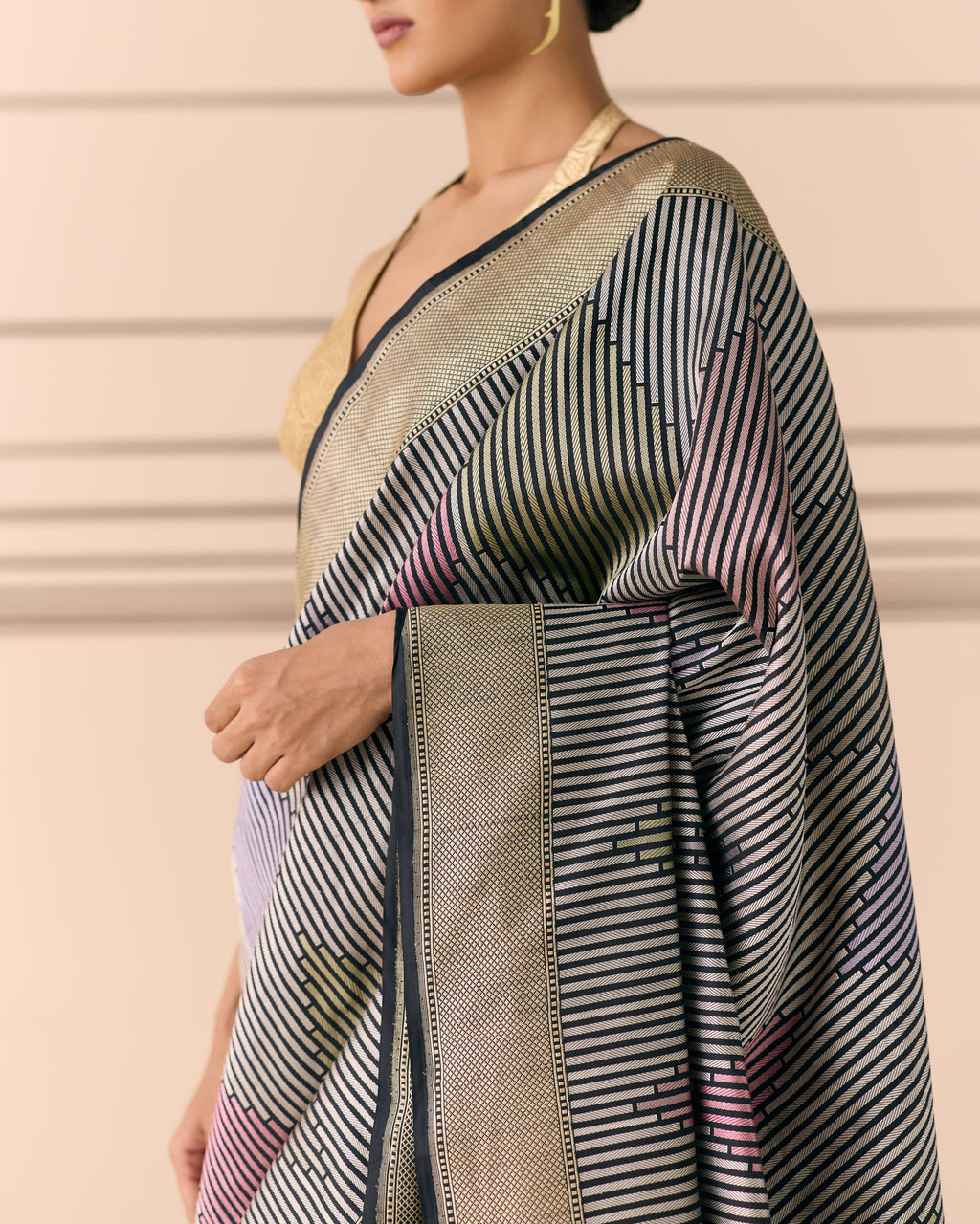 Woven Geometrical Saree 'The Line'