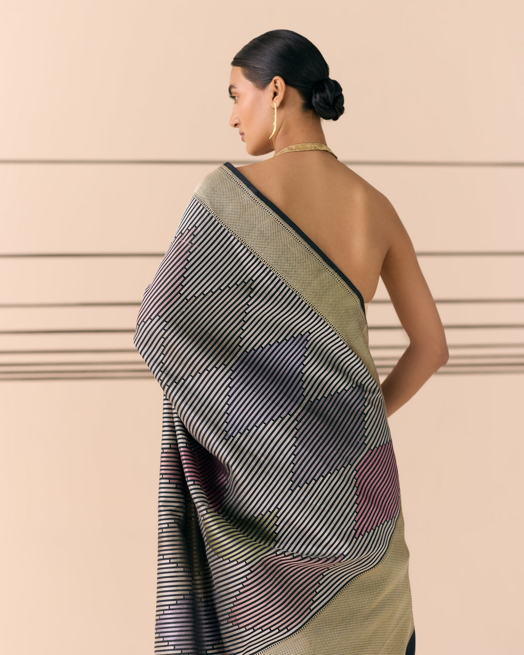 Woven Geometrical Saree 'The Line'