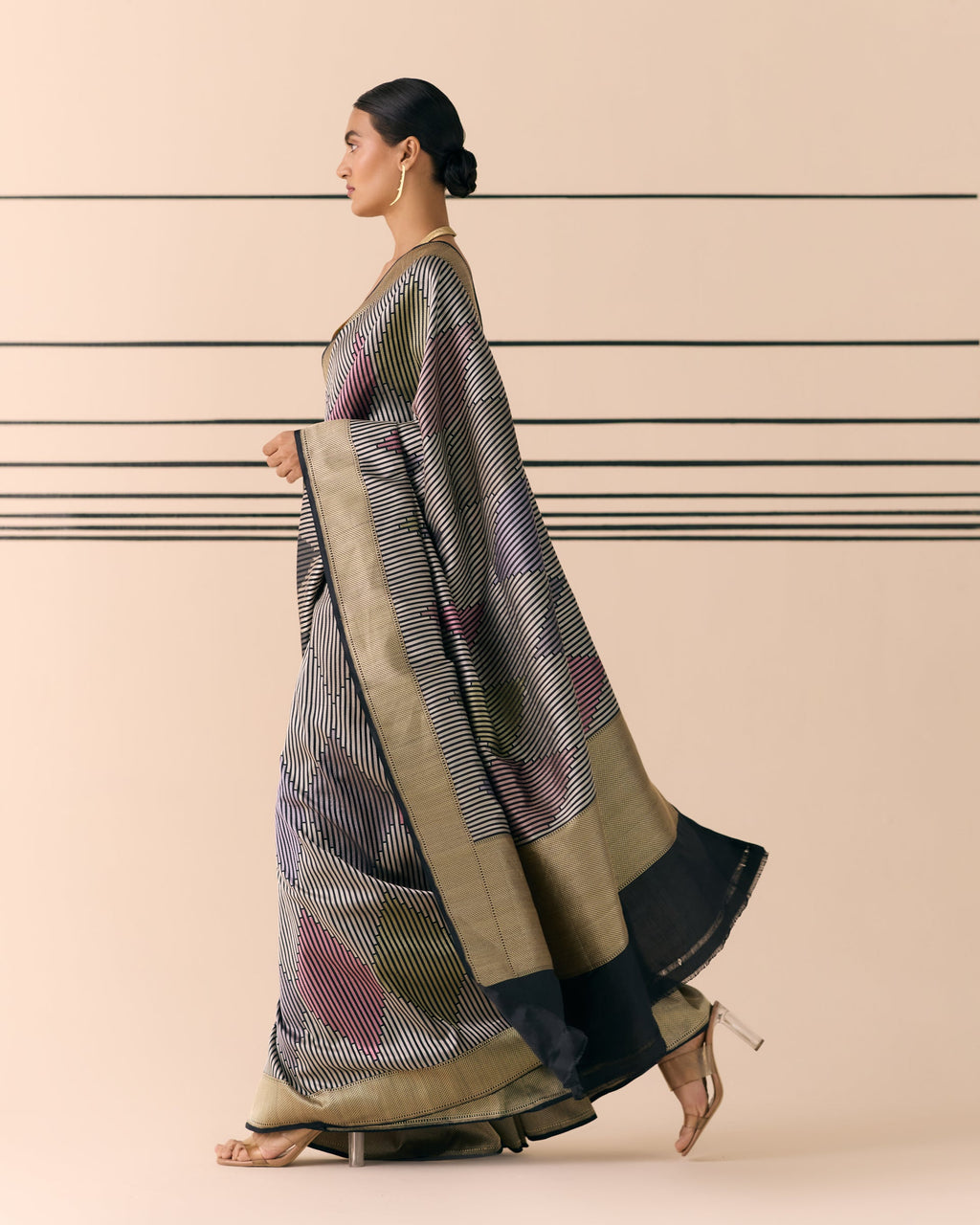 Woven Geometrical Saree 'The Line'
