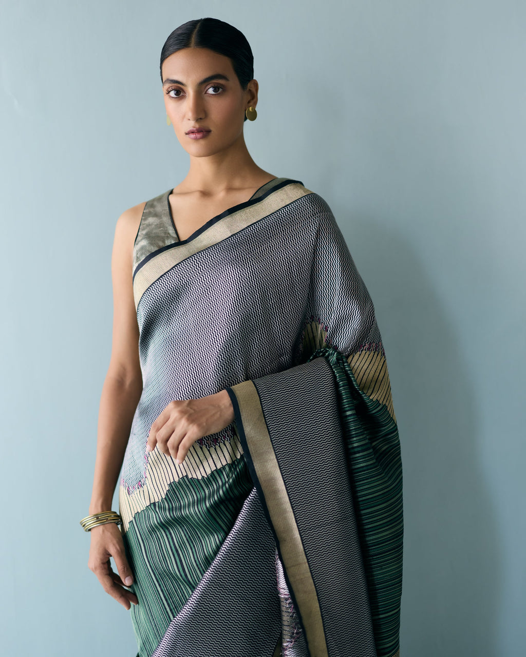 Woven Geometrical Saree 'The Line'