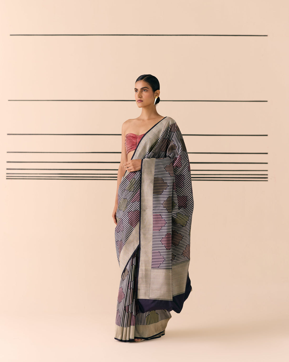 Woven Geometrical Saree 'The Line'