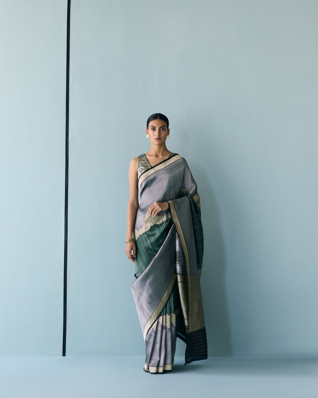 Woven Geometrical Saree 'The Line'