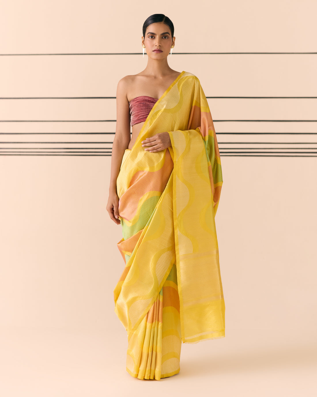 Woven Geometrical Saree 'The Line'