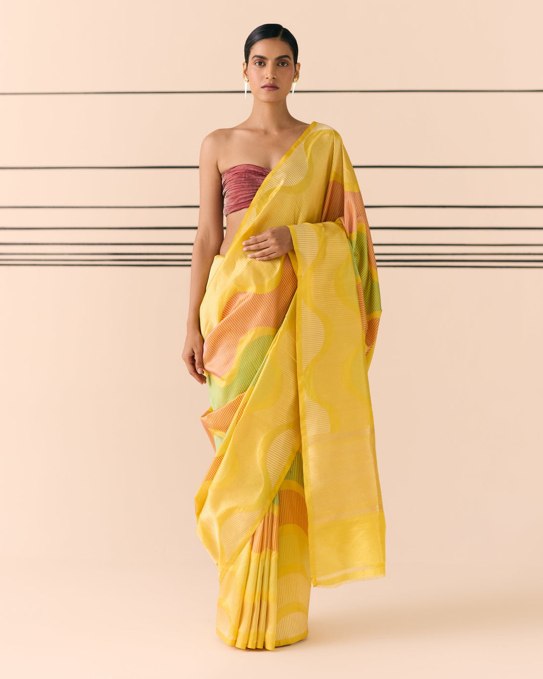 Woven Geometrical Saree 'The Line'