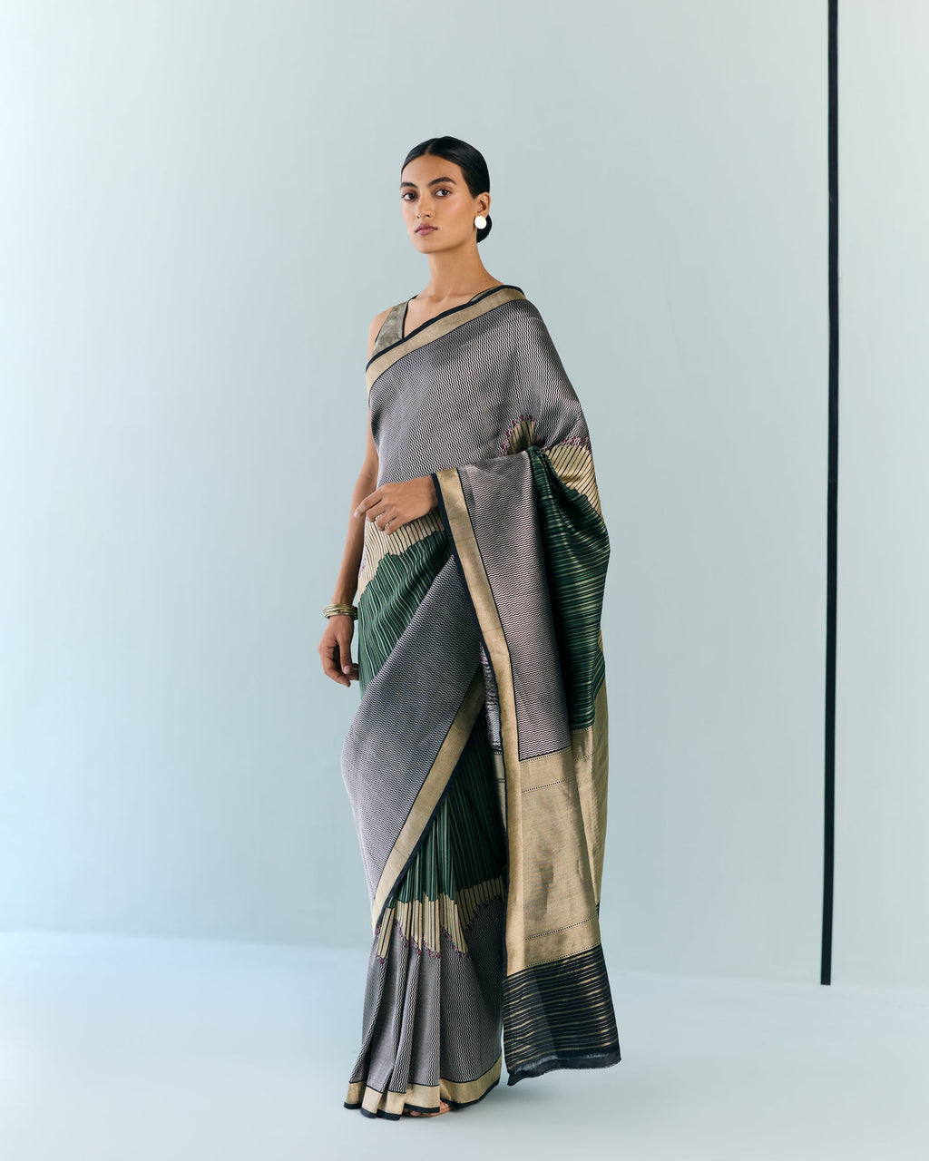 Woven Geometrical Saree 'The Line'