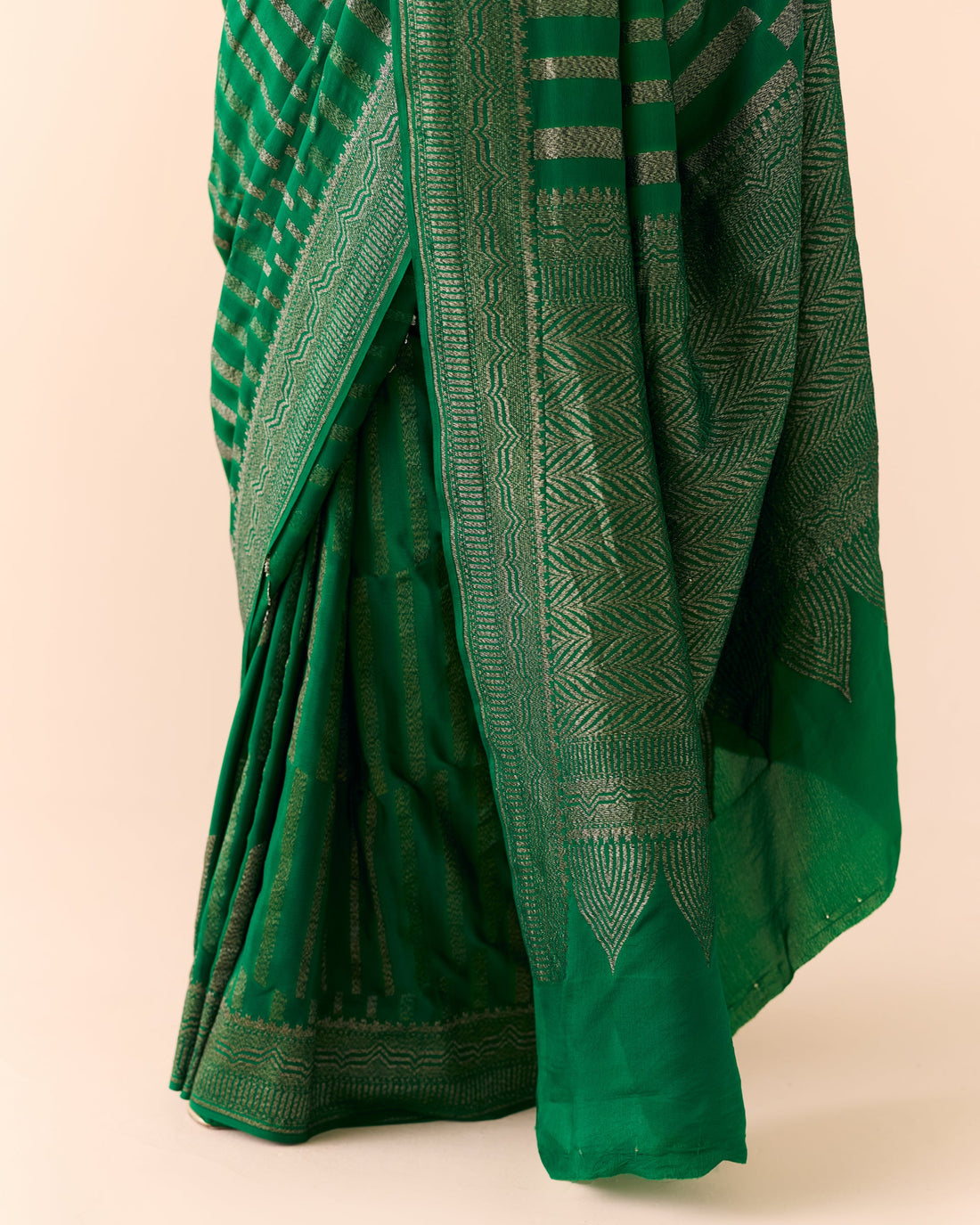 Forest Geometrical Saree 'The Line'