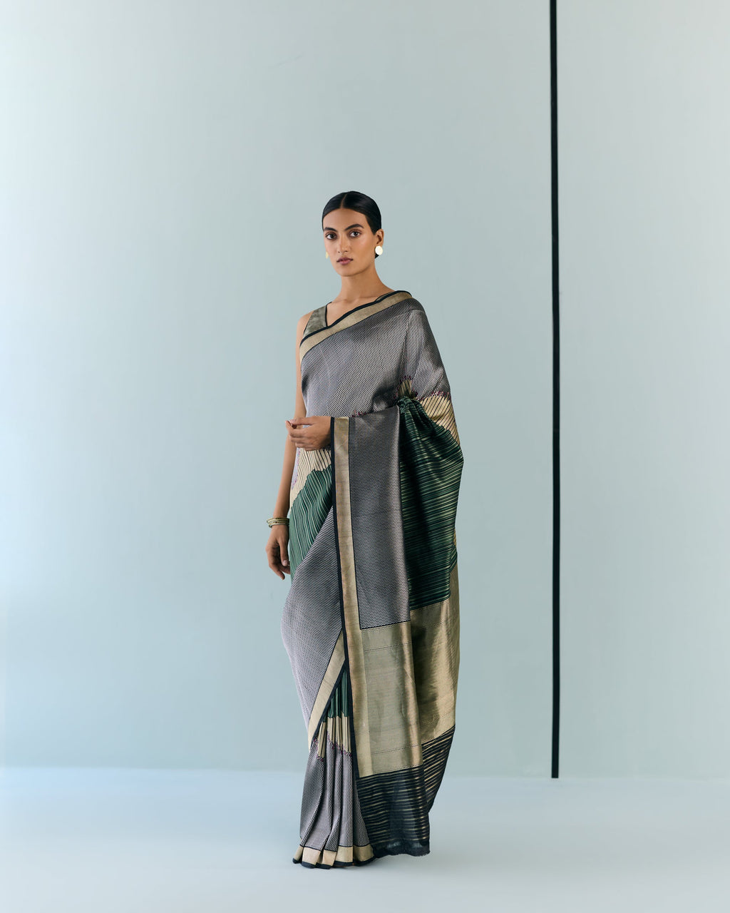 Woven Geometrical Saree 'The Line'