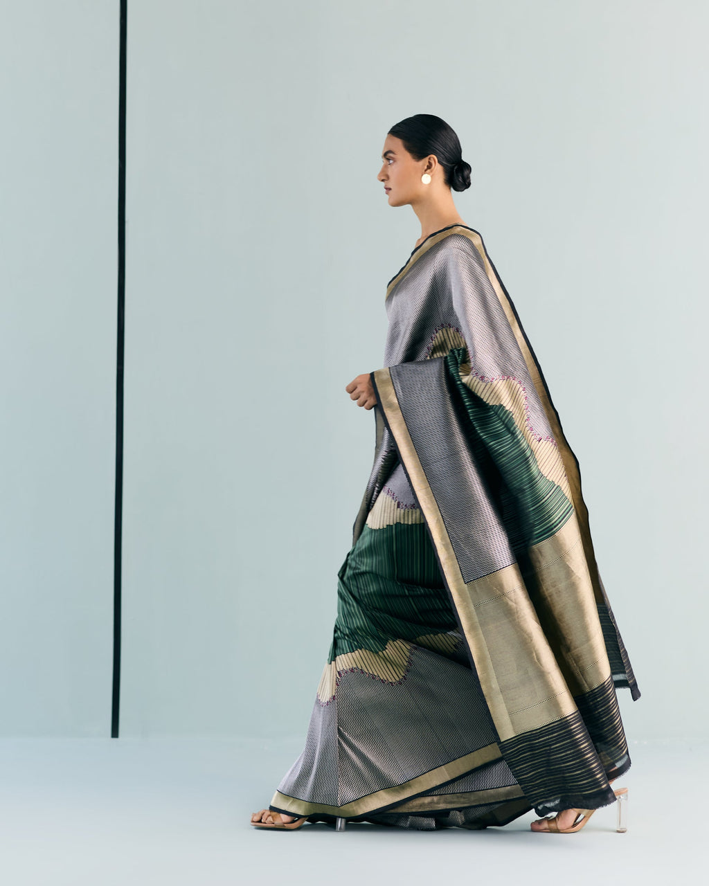 Woven Geometrical Saree 'The Line'