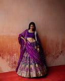 Lehenga Featuring Botanical Motifs