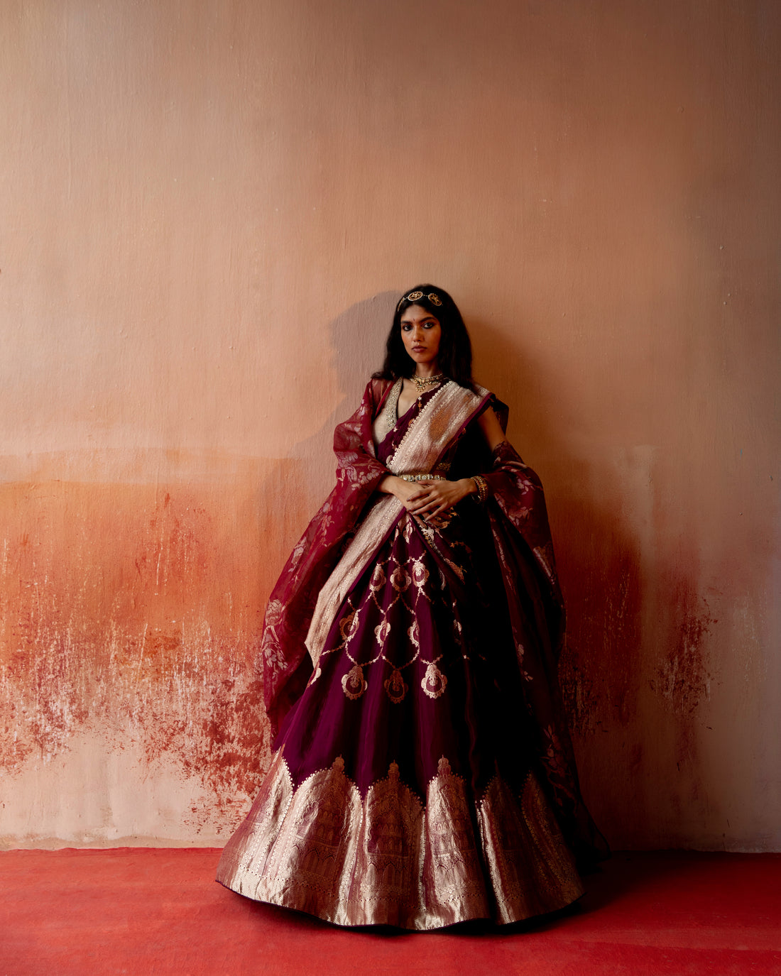Lehenga Featuring Heirloom