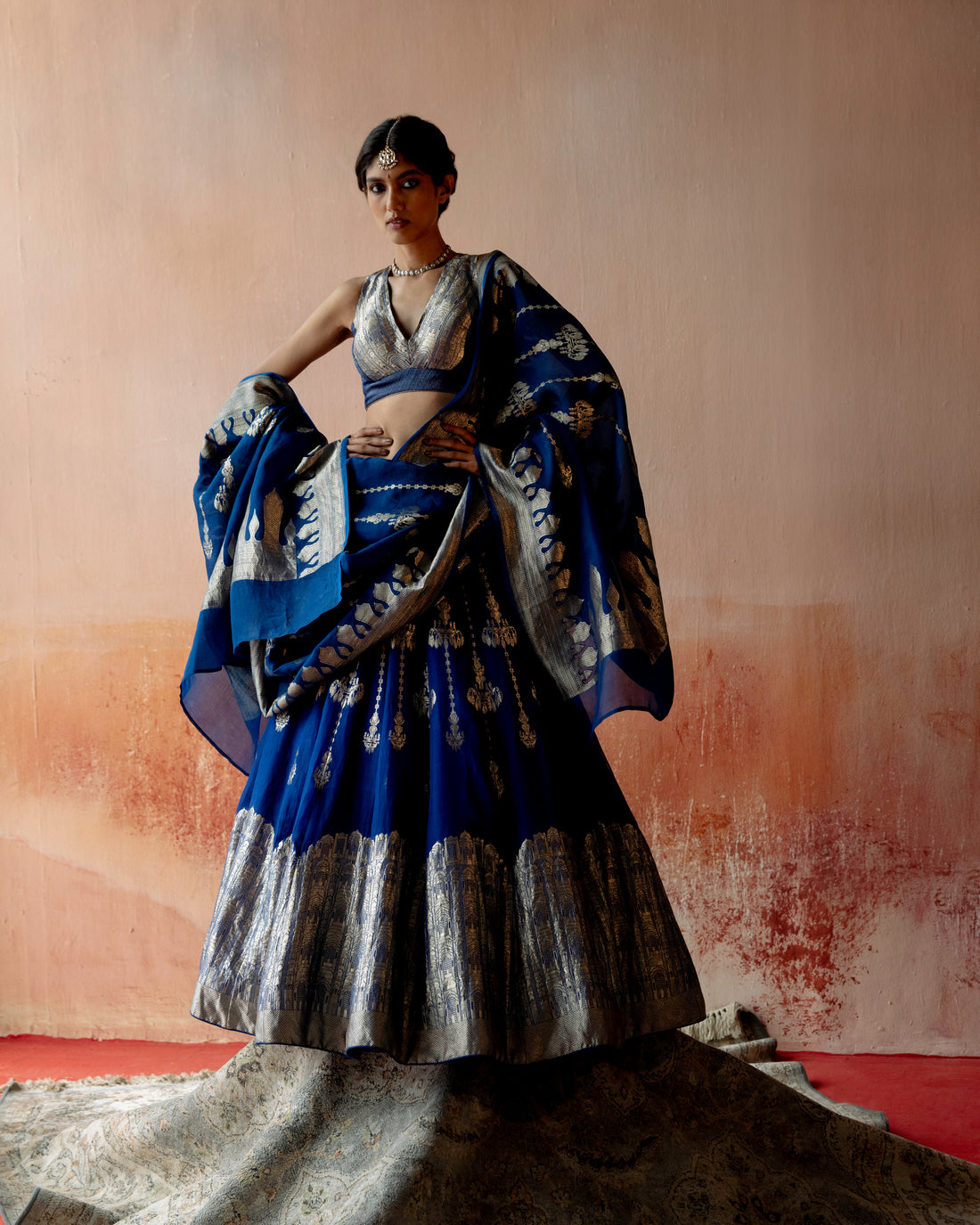 Qila Lehenga with Latticework