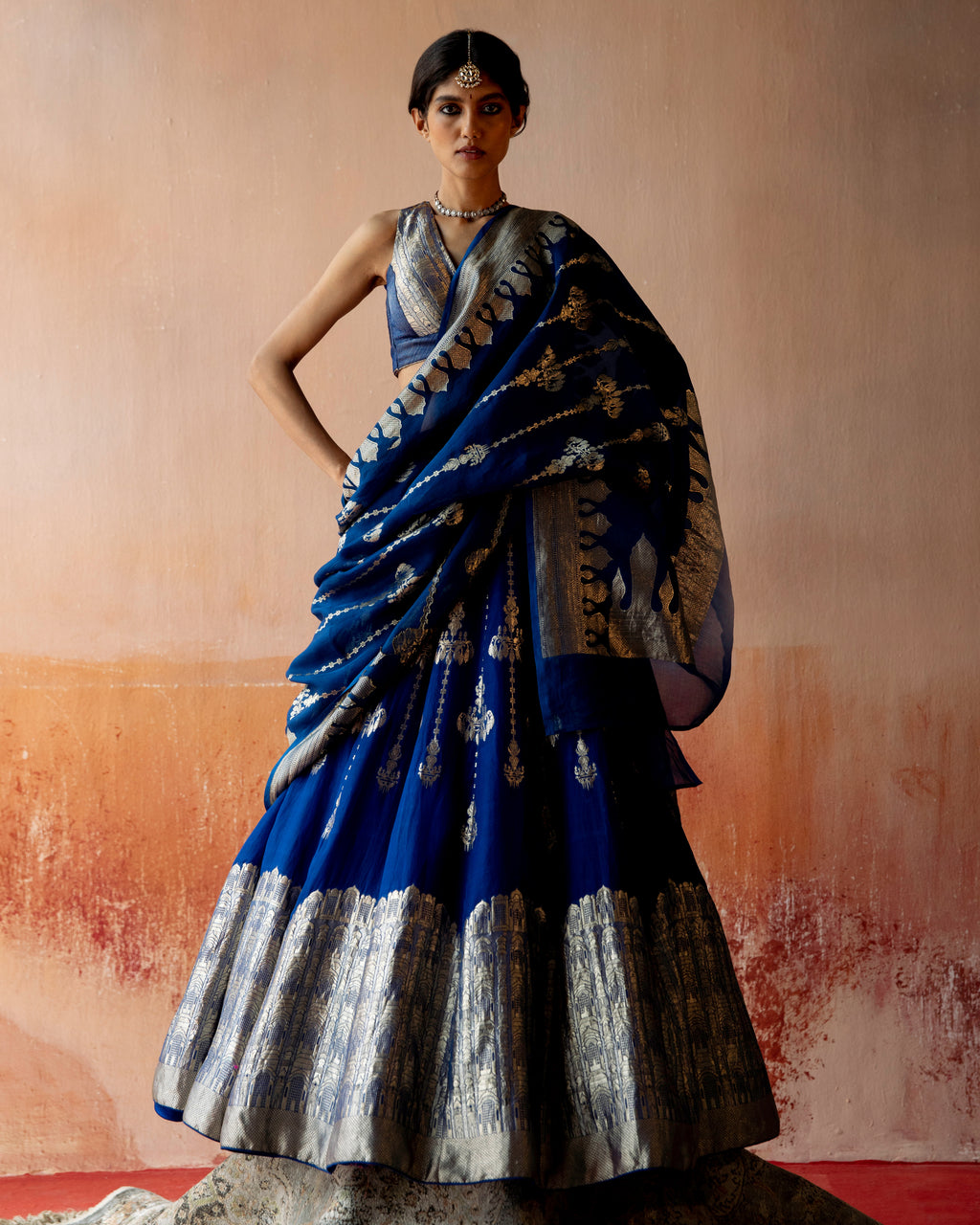 Qila Lehenga with Latticework