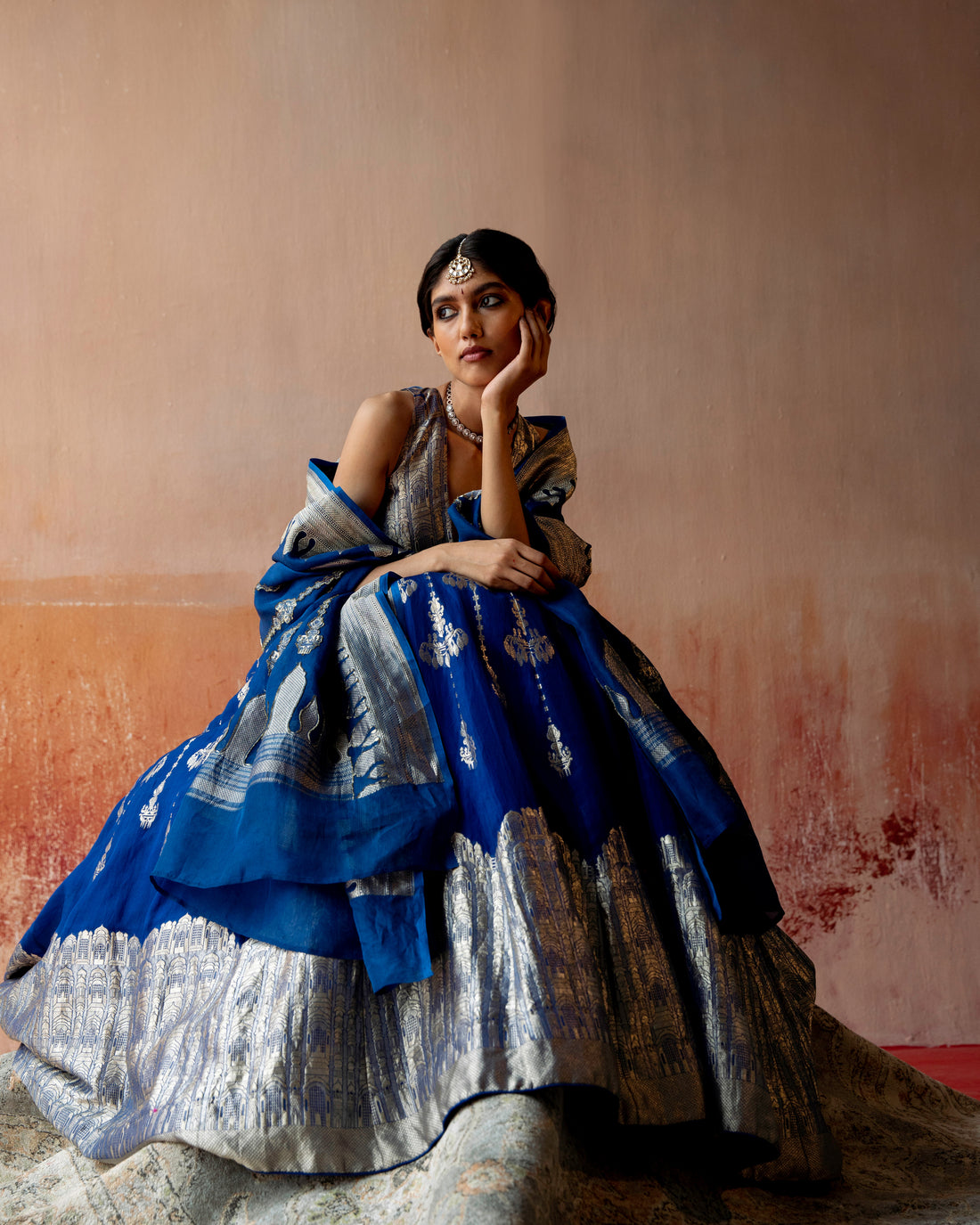Qila Lehenga with Latticework