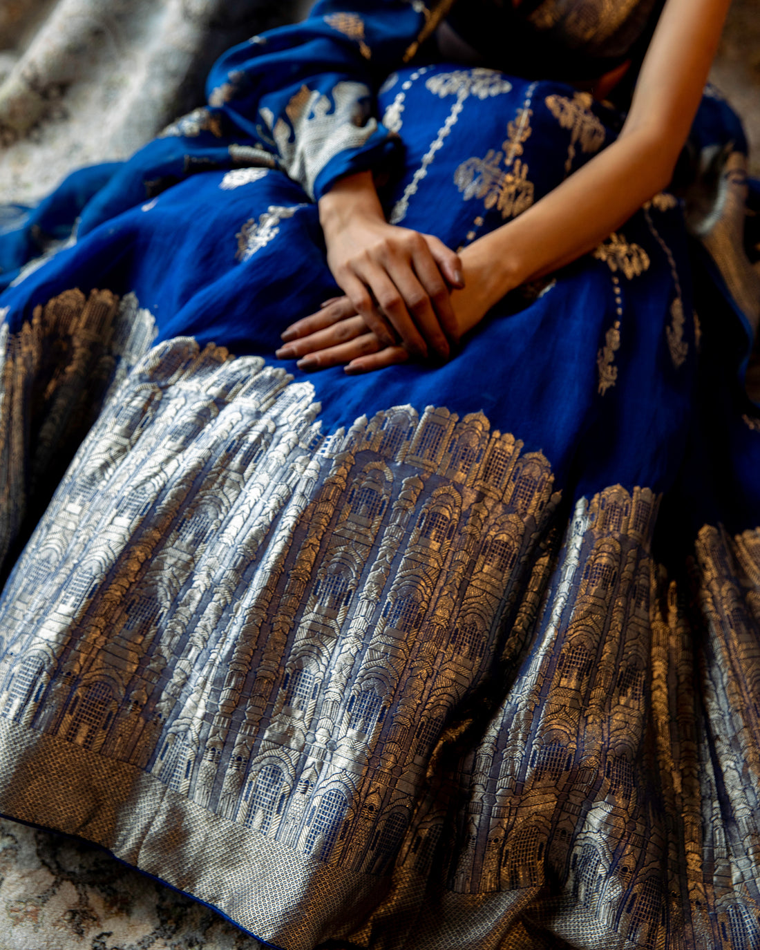 Qila Lehenga with Latticework