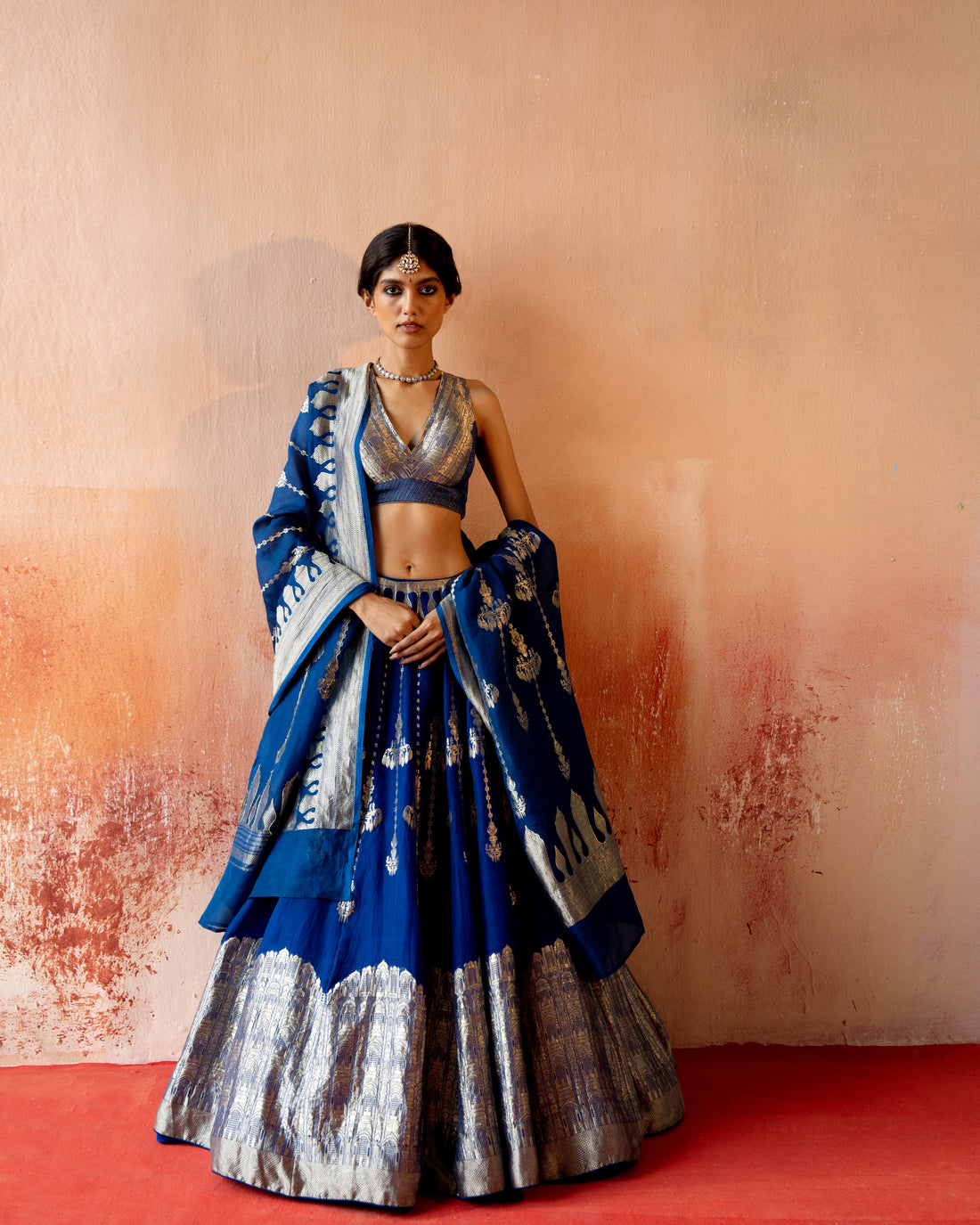 Qila Lehenga with Latticework
