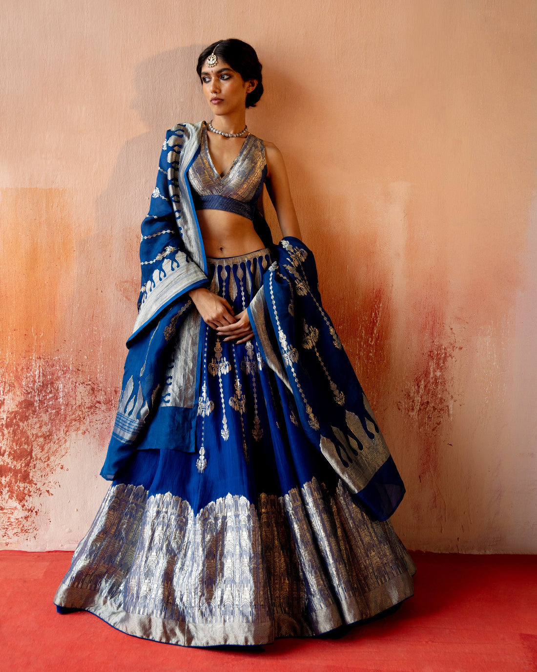 Qila Lehenga with Latticework