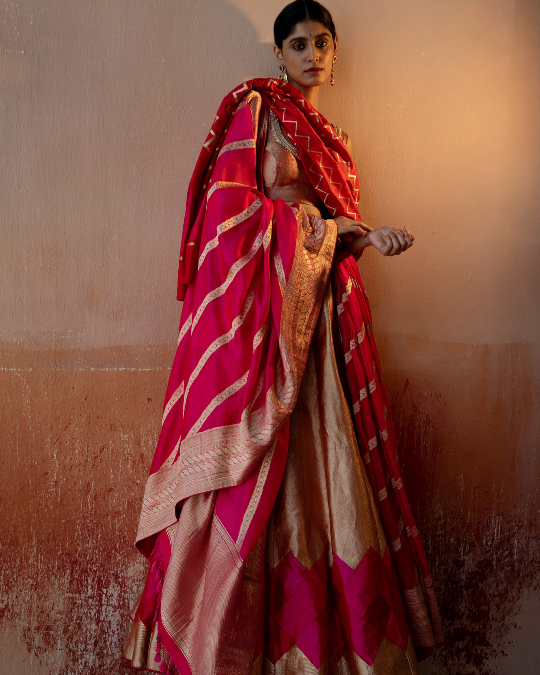 Geometrical Handwoven Lehenga