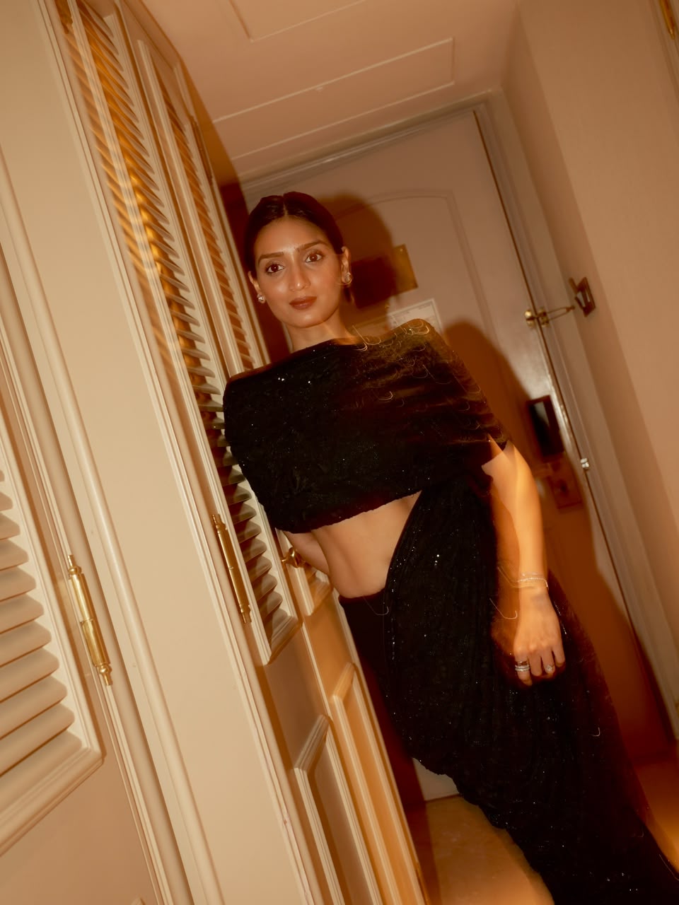Swarovski Jamawar Saree