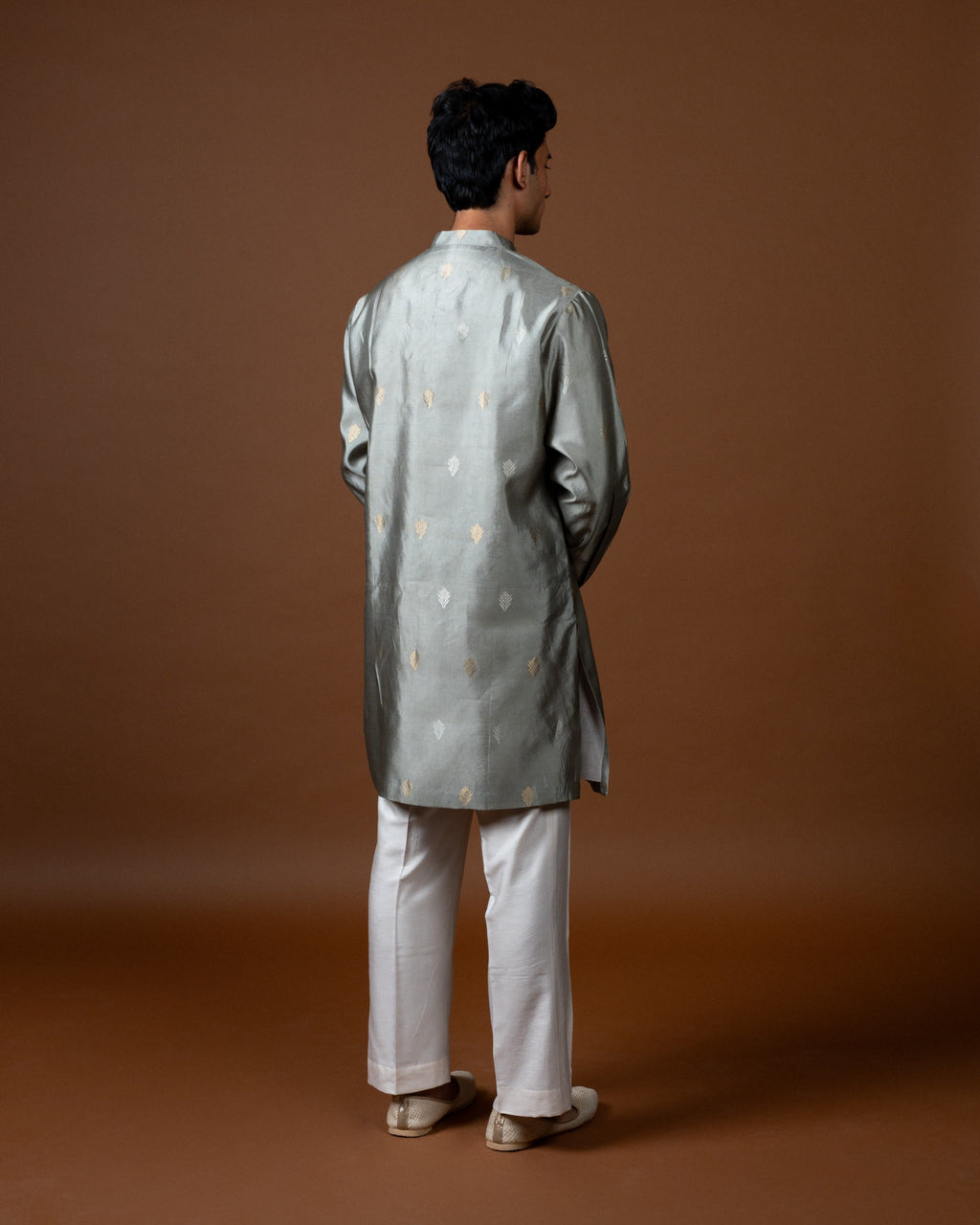 Ashen Silk Kurta Set