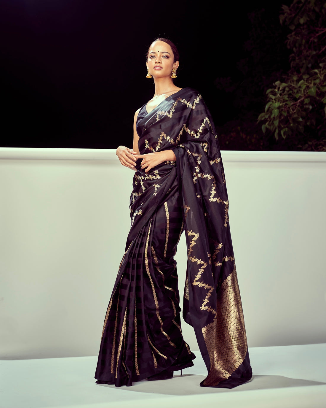 Nitya Stripe Weave Saree Satin