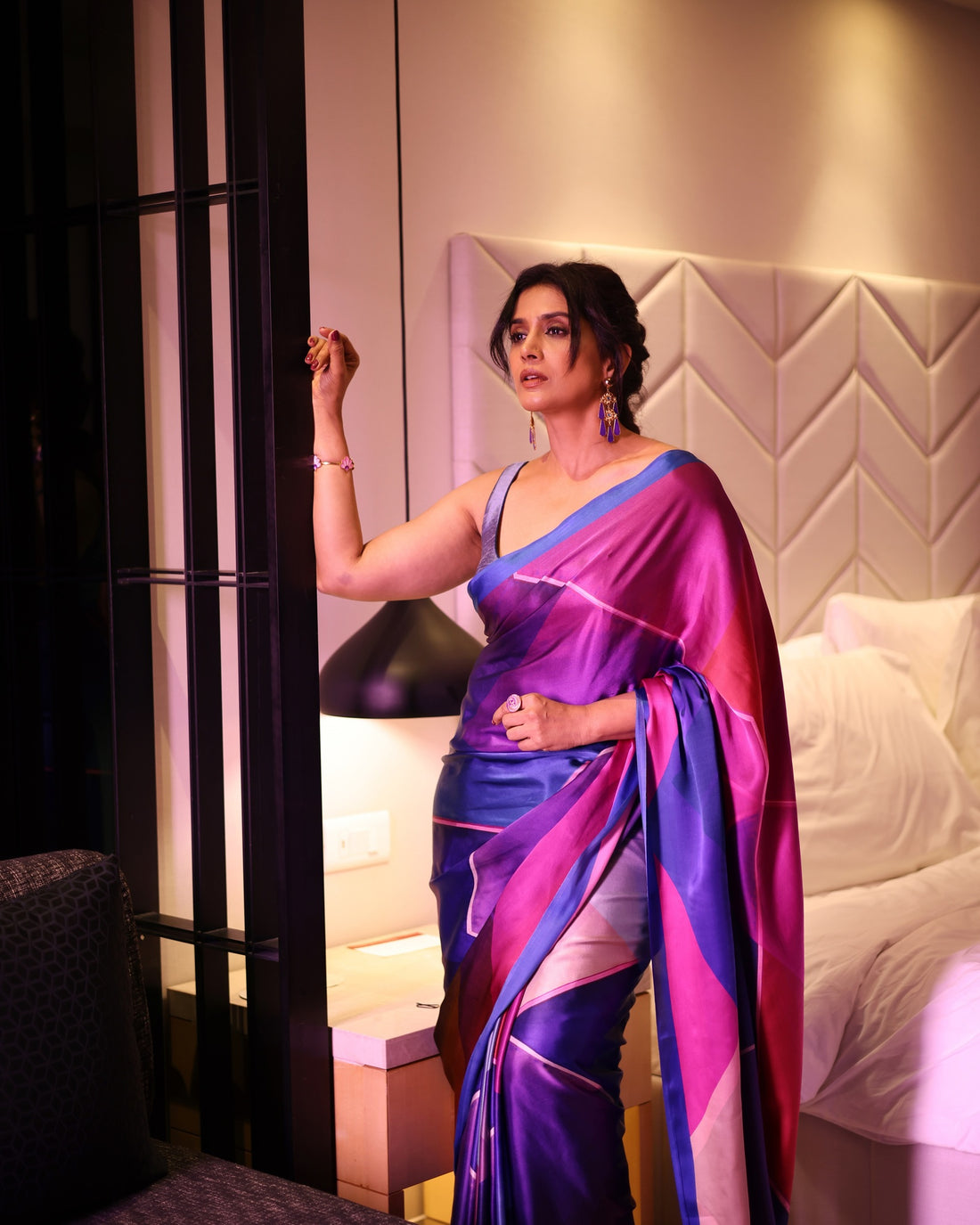 Upala Printed Saree Satin