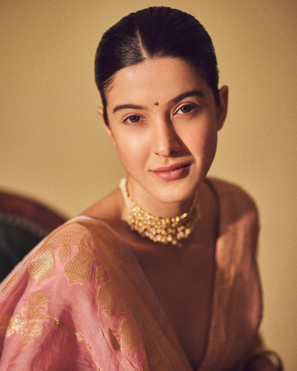 Coral Cream Hawa Mahal Lehenga