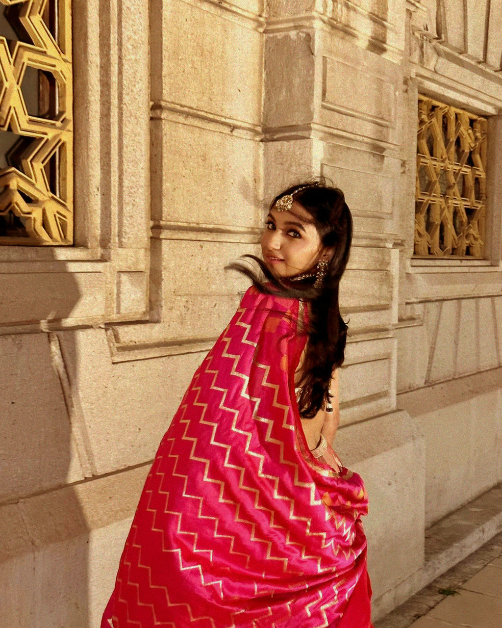 Allure Pink Kora Lehenga