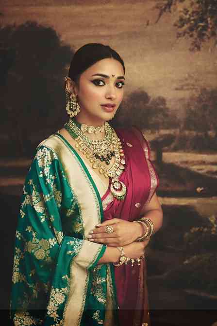 Kumkum Wine Saree
