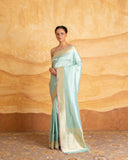 Nitya Handwoven Zari Stripe Silk Saree