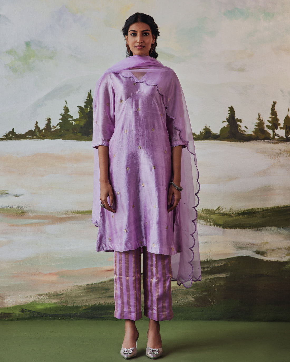 Lavani Buti Suit Silk