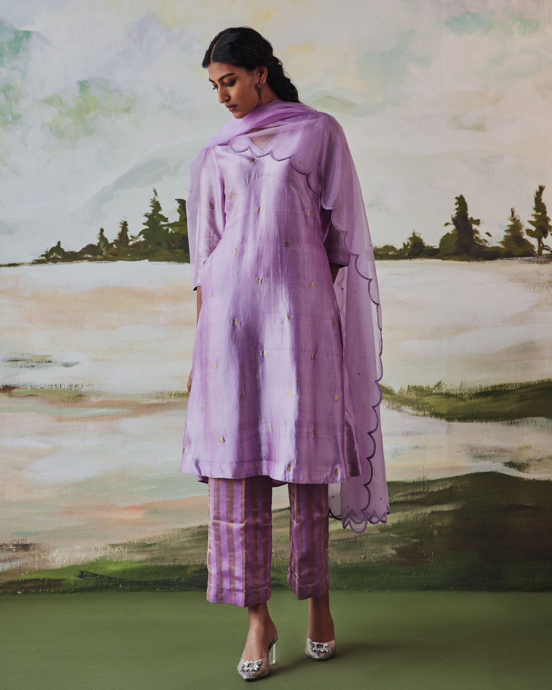 Lavani Buti Suit Silk