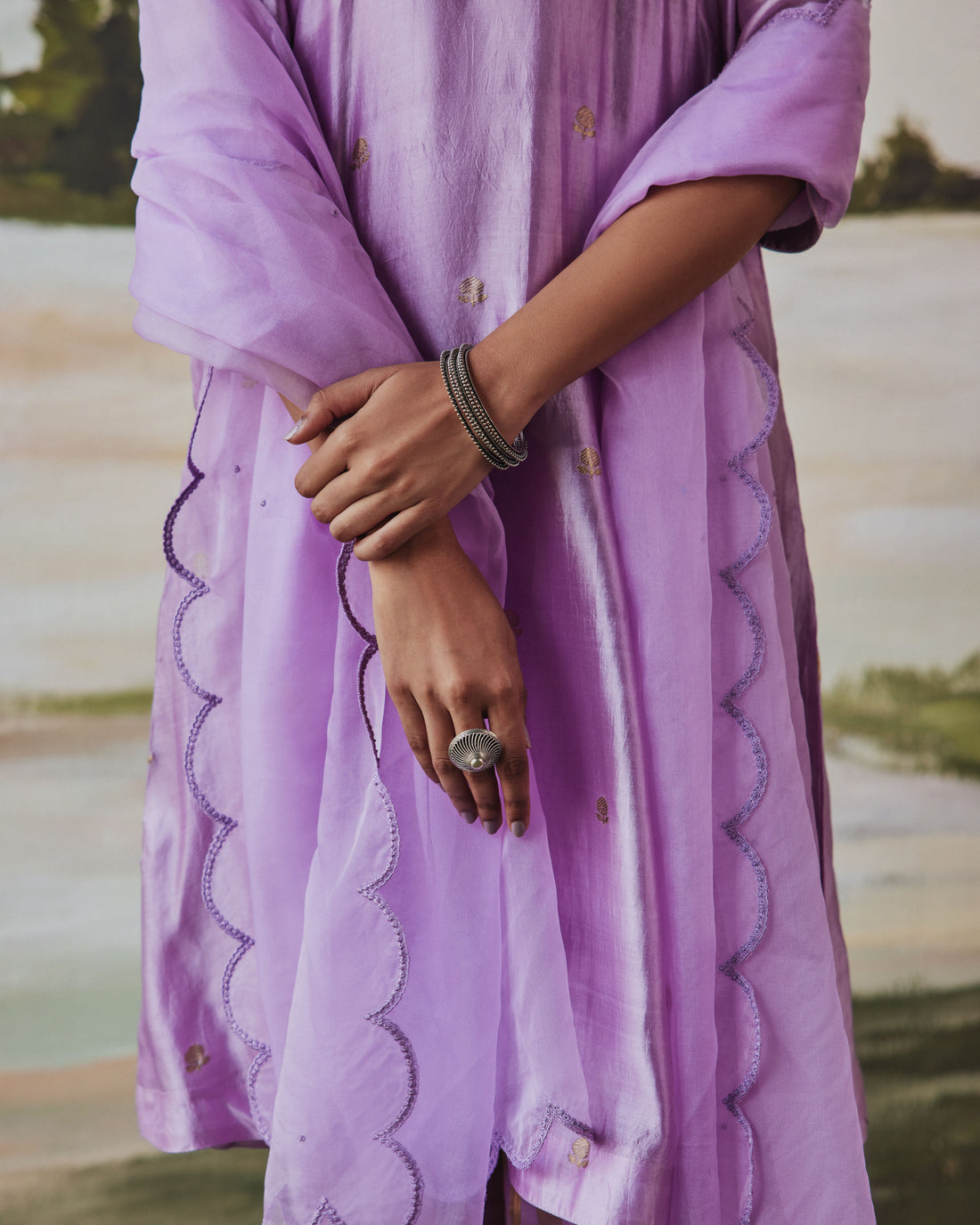 Lavani Buti Suit Silk