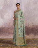 Lavani Buit Featuring Floral Print Saree Crape