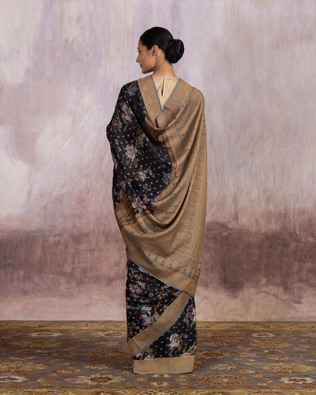 Lavani Buti Digital Printed Saree Crape