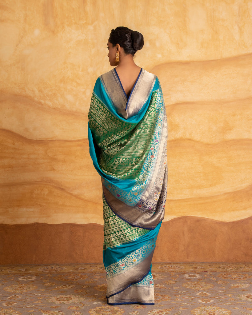 Nitya Stripe Weave Saree Pure Silk