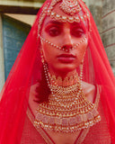 Shanti Bridal 2022 Red Silk Lehenga