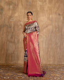 Tatvika Geometrical Weave Saree Kora