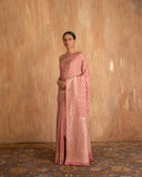 Nitya Zari Stripe Weave Saree Crape