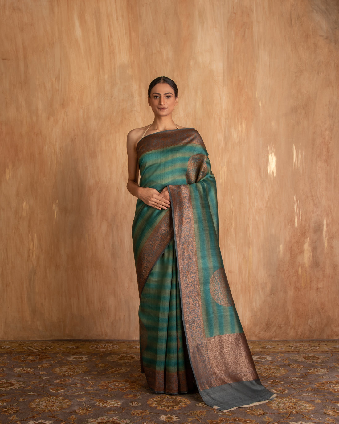 Lavani Buti Saree Desi Tusser