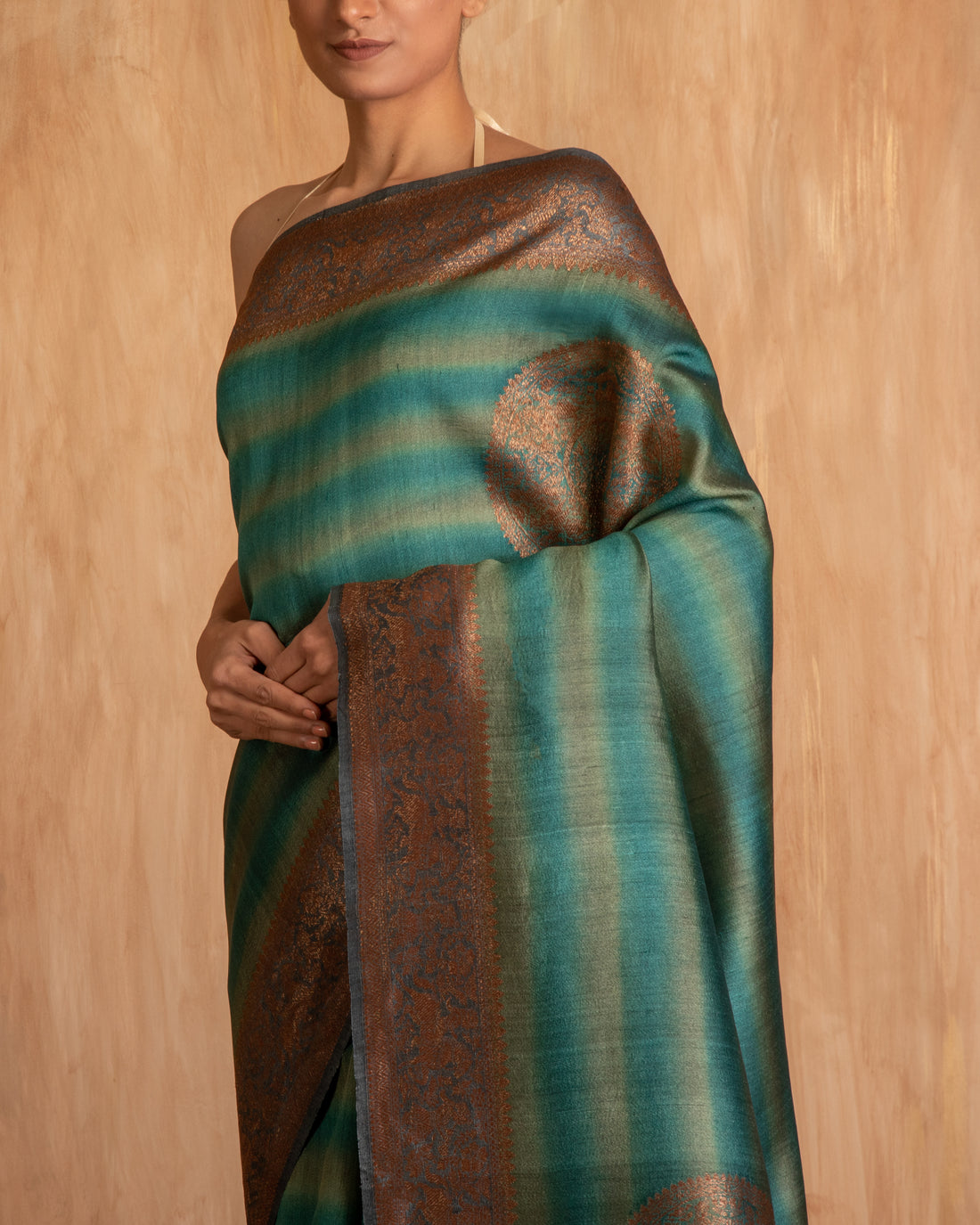 Lavani Buti Saree Desi Tusser